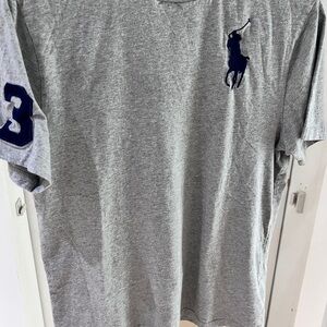 Polo by Ralph Lauren Gray Tee with Navy Logo
